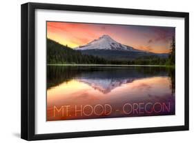 Oregon - Mt. Hood-Lantern Press-Framed Art Print