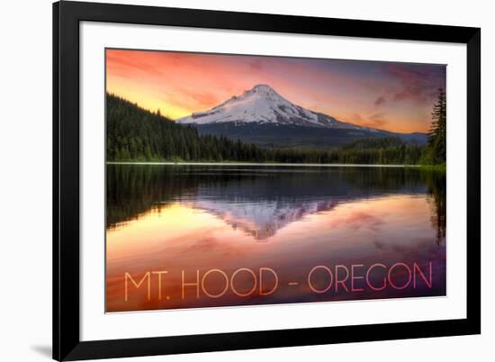 Oregon - Mt. Hood-Lantern Press-Framed Art Print
