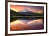 Oregon - Mt. Hood-Lantern Press-Framed Premium Giclee Print