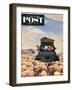 "Oregon or Bust" Saturday Evening Post Cover, August 4, 1951-John Clymer-Framed Giclee Print