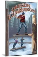 Oregon, Oregon Lumberjacks-Lantern Press-Mounted Art Print