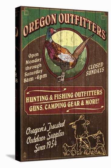 Oregon Outfitters - Pheasant-Lantern Press-Stretched Canvas