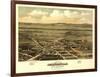 Oregon - Panoramic Map of Jacksonville-Lantern Press-Framed Art Print