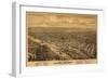 Oregon - Panoramic Map of Salem-Lantern Press-Framed Art Print