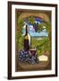 Oregon - Pinot Noir-Lantern Press-Framed Art Print