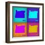 Oregon Pop Art Map1-NaxArt-Framed Art Print