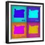 Oregon Pop Art Map1-NaxArt-Framed Art Print