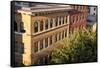 Oregon, Portland. Building Details in Downtown-Brent Bergherm-Framed Stretched Canvas