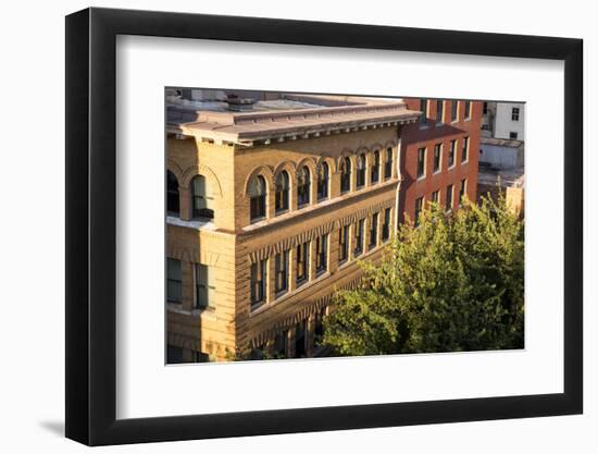 Oregon, Portland. Building Details in Downtown-Brent Bergherm-Framed Photographic Print