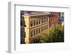 Oregon, Portland. Building Details in Downtown-Brent Bergherm-Framed Photographic Print