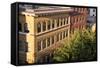 Oregon, Portland. Building Details in Downtown-Brent Bergherm-Framed Stretched Canvas