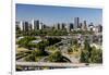 Oregon, Portland. Highways and Downtown from the Ohsu Gondola-Brent Bergherm-Framed Photographic Print