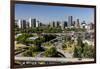 Oregon, Portland. Highways and Downtown from the Ohsu Gondola-Brent Bergherm-Framed Photographic Print