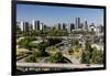 Oregon, Portland. Highways and Downtown from the Ohsu Gondola-Brent Bergherm-Framed Photographic Print