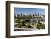 Oregon, Portland. Highways and Downtown from the Ohsu Gondola-Brent Bergherm-Framed Photographic Print