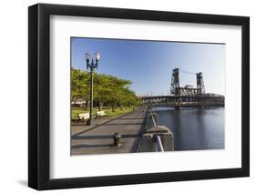 Oregon, Portland. Waterfront Park Along the Willamette River-Brent Bergherm-Framed Photographic Print