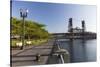 Oregon, Portland. Waterfront Park Along the Willamette River-Brent Bergherm-Stretched Canvas