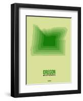 Oregon Radiant Map 3-NaxArt-Framed Art Print