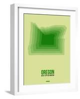 Oregon Radiant Map 3-NaxArt-Framed Art Print