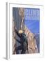 Oregon, Rock Climber-Lantern Press-Framed Art Print