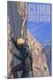 Oregon, Rock Climber-Lantern Press-Mounted Art Print