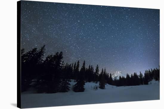 Oregon's Mt Hood, as Seen from Nearby Mirror Lake-Ben Coffman-Stretched Canvas