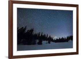 Oregon's Mt Hood, as Seen from Nearby Mirror Lake-Ben Coffman-Framed Photographic Print