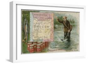 Oregon - Salmon Fisheries-null-Framed Giclee Print