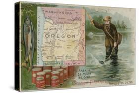 Oregon - Salmon Fisheries-null-Stretched Canvas