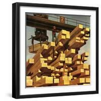 "Oregon Sawmill & Lumberyard," April 10, 1948-John Atherton-Framed Premium Giclee Print