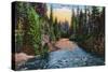 Oregon - Scenic View of the Rogue River, c.1912-Lantern Press-Stretched Canvas