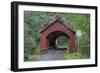 Oregon, Siuslaw National Forest, North Fork Yachats Bridge on the Yachats River-John Barger-Framed Photographic Print