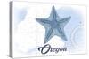 Oregon - Starfish - Blue - Coastal Icon-Lantern Press-Stretched Canvas