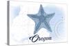 Oregon - Starfish - Blue - Coastal Icon-Lantern Press-Stretched Canvas