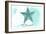 Oregon - Starfish - Teal - Coastal Icon-Lantern Press-Framed Art Print