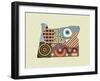 Oregon State Map-Lanre Adefioye-Framed Giclee Print