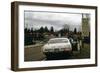 Oregon State Police Stops a Driver Who Exceeded 55 Mph National Speed Limit, 1973-null-Framed Photo