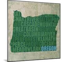 Oregon State Words-David Bowman-Mounted Giclee Print