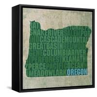 Oregon State Words-David Bowman-Framed Stretched Canvas