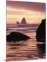 Oregon, Sunset over Sea Stacks at Meyers Creek Beach-Christopher Talbot Frank-Mounted Photographic Print