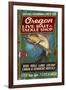 Oregon - Tackle Shop Trout Vintage Sign-Lantern Press-Framed Art Print