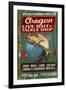 Oregon - Tackle Shop Trout Vintage Sign-Lantern Press-Framed Art Print