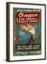 Oregon - Tackle Shop Trout Vintage Sign-Lantern Press-Framed Art Print