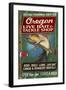 Oregon - Tackle Shop Trout Vintage Sign-Lantern Press-Framed Art Print