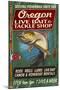 Oregon - Tackle Shop Trout Vintage Sign-Lantern Press-Mounted Art Print