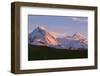 Oregon. Three Sisters Wilderness, sunset light on North and Middle Sister with autumn snow-John Barger-Framed Photographic Print