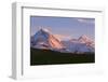 Oregon. Three Sisters Wilderness, sunset light on North and Middle Sister with autumn snow-John Barger-Framed Photographic Print