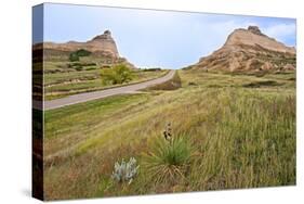 Oregon Trail Leaves Nebraska Passes Scotts Bluff Towards Mitchell Pass-Richard Wright-Stretched Canvas