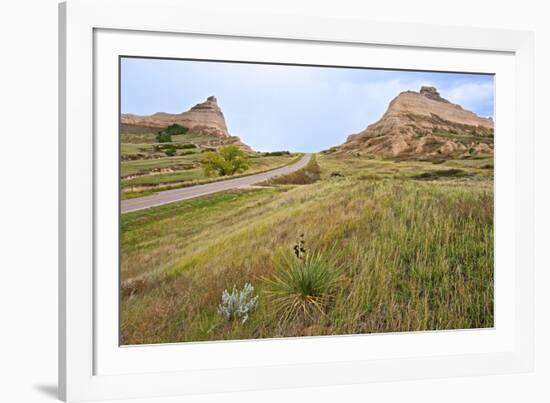 Oregon Trail Leaves Nebraska Passes Scotts Bluff Towards Mitchell Pass-Richard Wright-Framed Photographic Print
