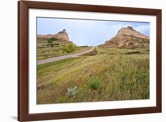 Oregon Trail Leaves Nebraska Passes Scotts Bluff Towards Mitchell Pass-Richard Wright-Framed Photographic Print